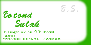 botond sulak business card